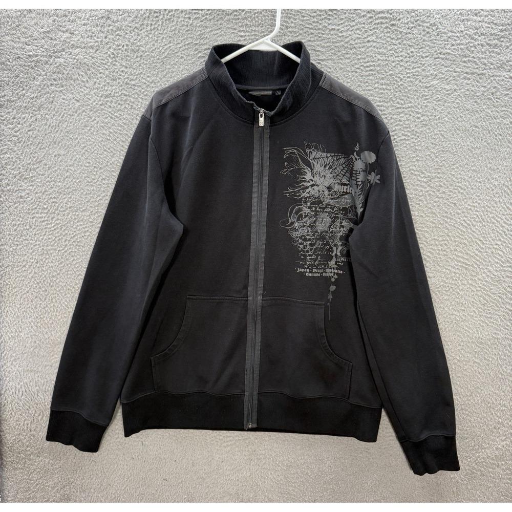 Hurley Sweatshirt Adult 2XL XXL Black Affliction‎ Style Skater Surfer Grunge Y2K